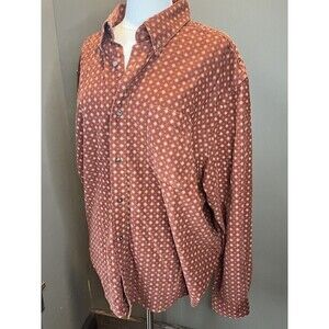 Eddie Bauer Corduroy Pattern Button Down Thick Shirt Size XXL